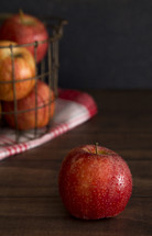 basket of red apples 