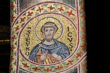 Tile mosaic of Jesus 
