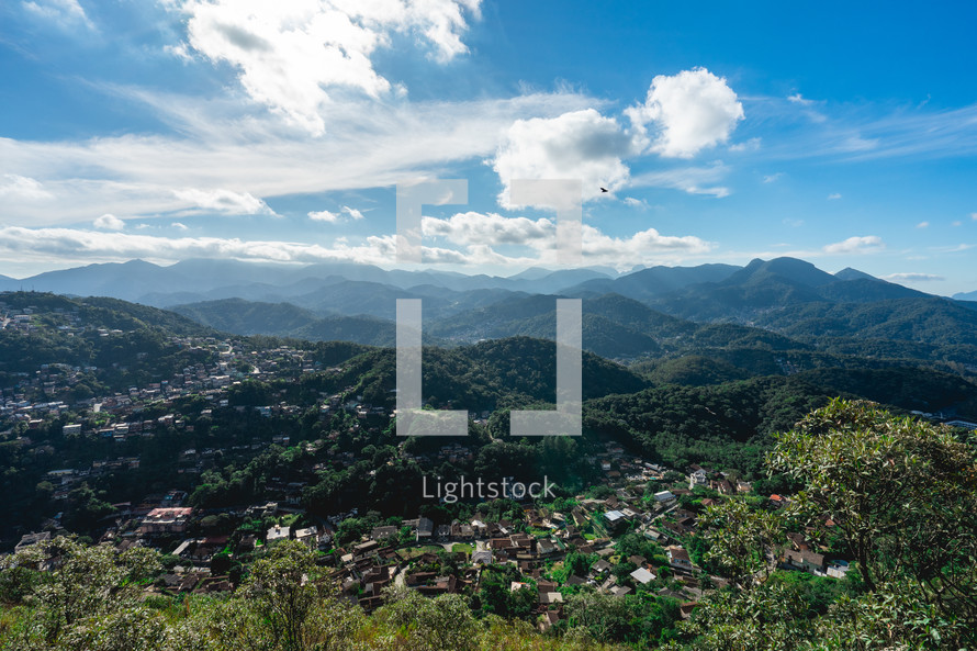 Arial view from Petropolis, Rio de Janeiro, Brazil.