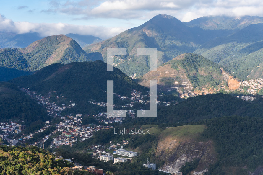 Arial view from Petropolis, Rio de Janeiro, Brazil.