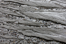 sand washed away on a beach