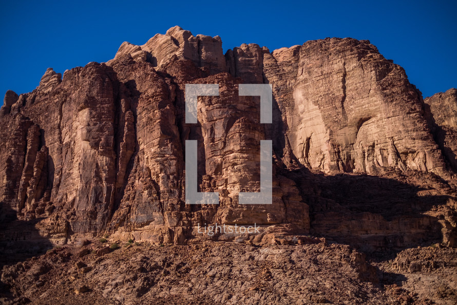 rock cliffs in a desert 