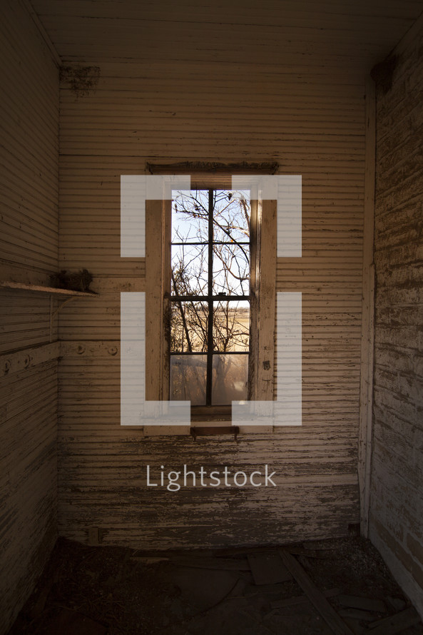 A window in an old farm house 