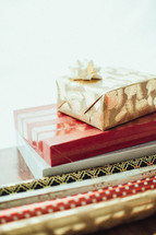Christmas gifts and wrapping paper 