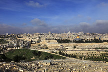 aerial view of Jerusalem 
