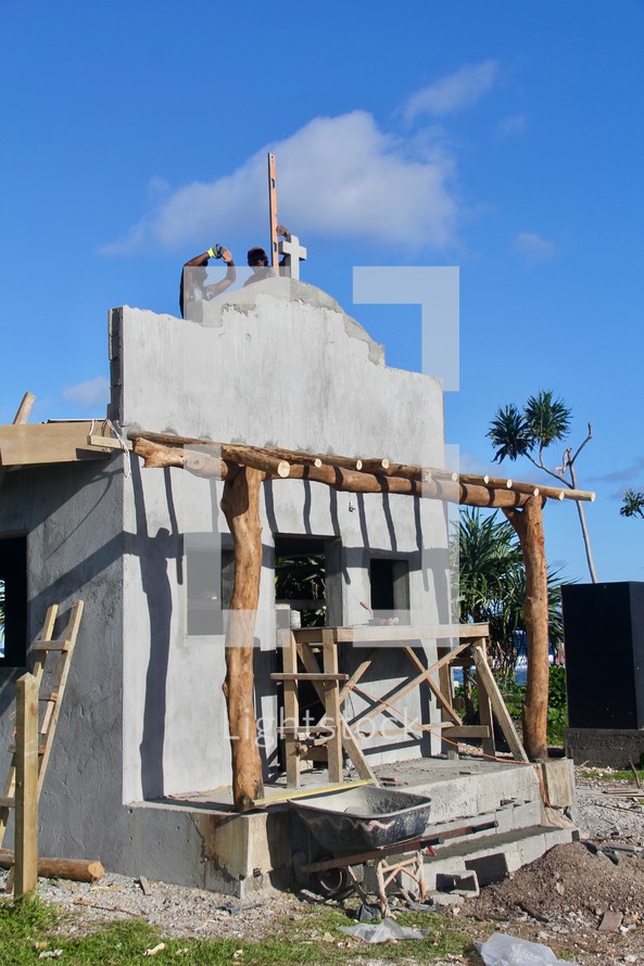 constructing a church in a village 