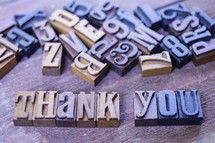 thank you and wooden letter stamps 