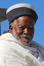 Elderly Ethiopian Orthodox Priest [For more search Ethnic Face Smile]