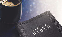 coffee and Holy Bible 