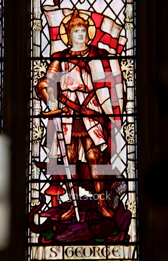 saint george stained glass window
