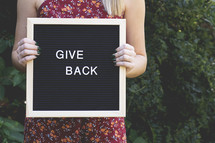 give back 