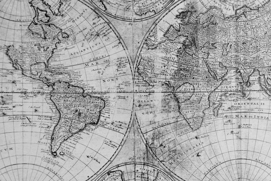 Antique World Map 