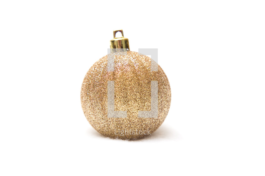 gold sparkle ornament ball 