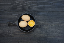eggs in a pan 