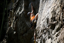 Rock Climbing man