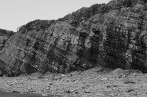 rock surface on a cliff 