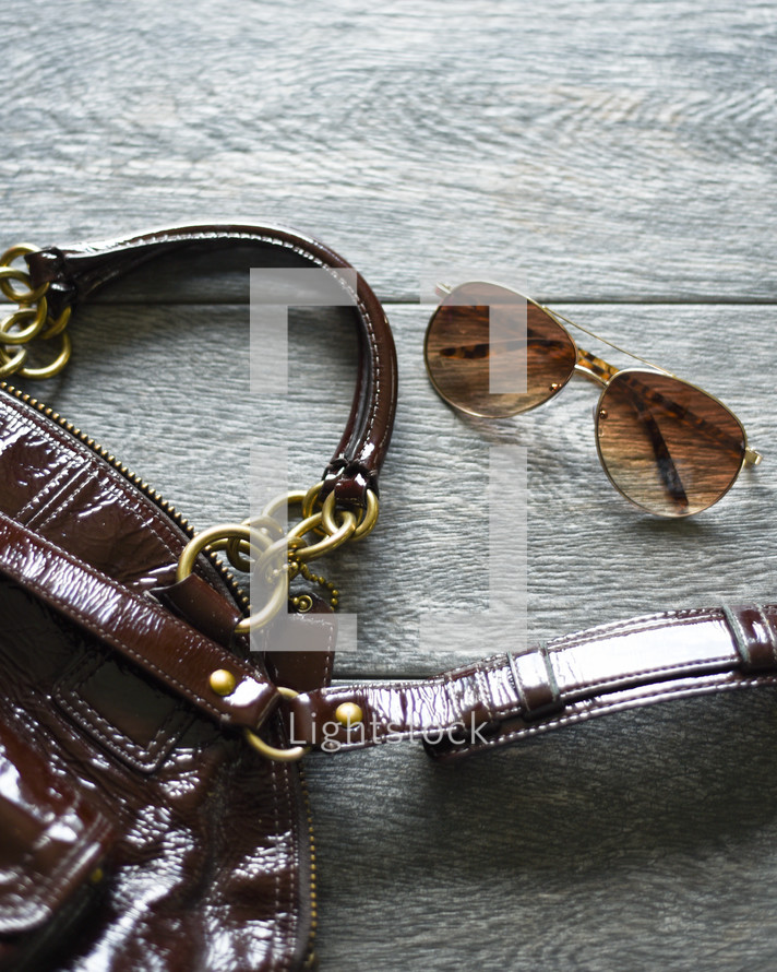 handbag and sunglasses 