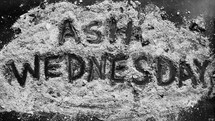 words Ash Wednesday in ashes 