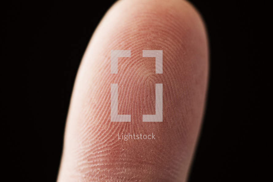 closeup of a person's fingerprint.