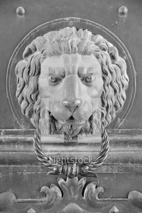 lion head door knocker 