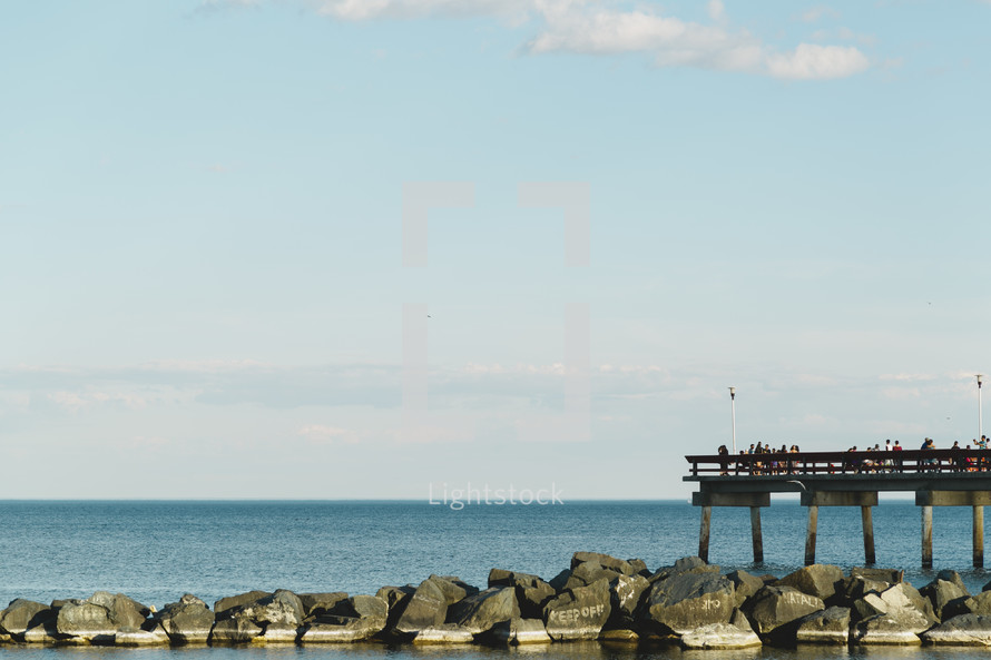 rock jetty and pier 