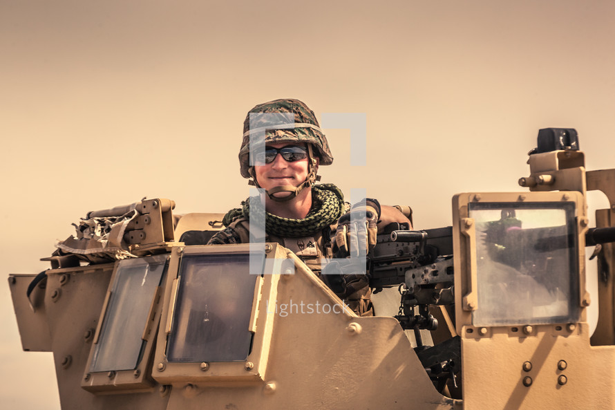 soldier in a tank 