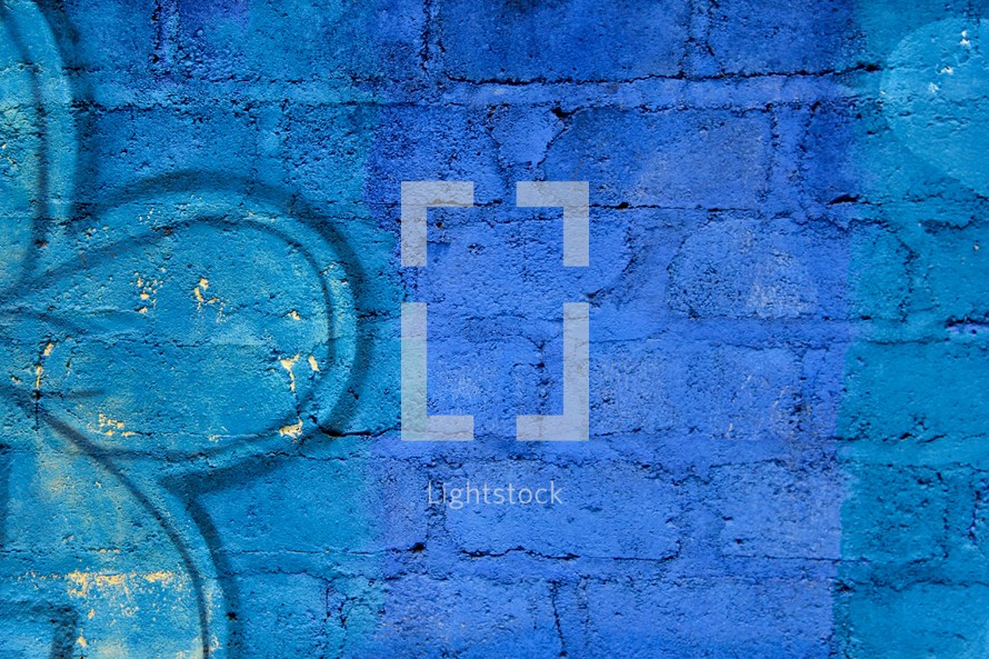 Blue brick background 