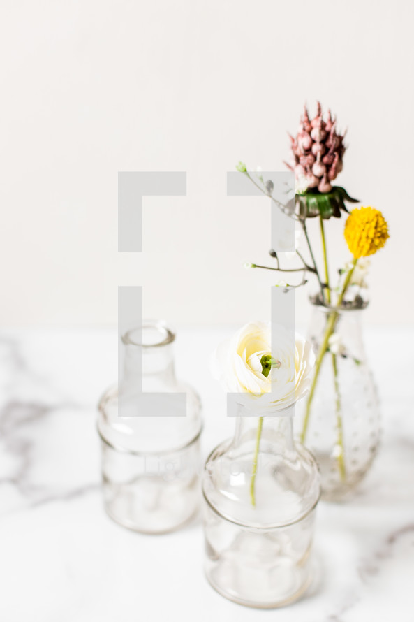 flowers in a glass vase 