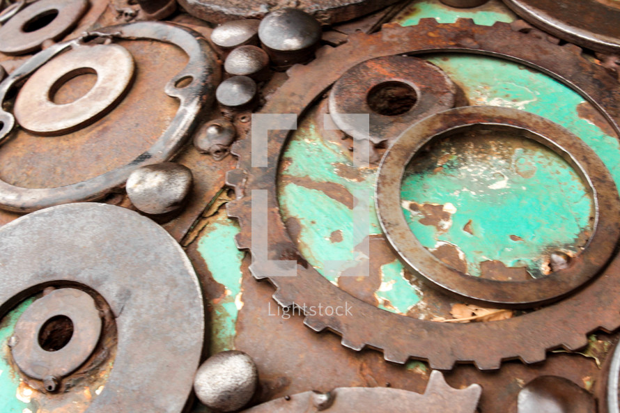 rusty metals gears 