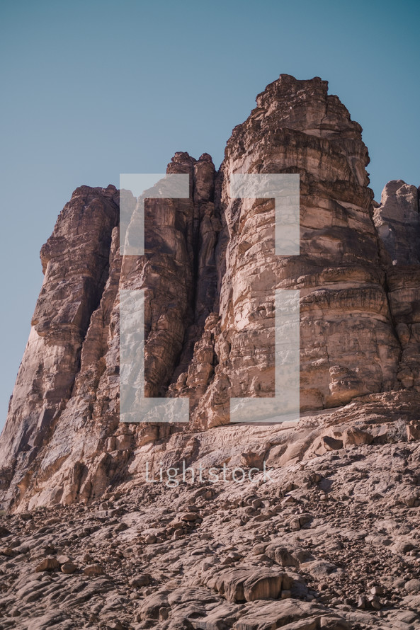 rock cliffs in a desert 