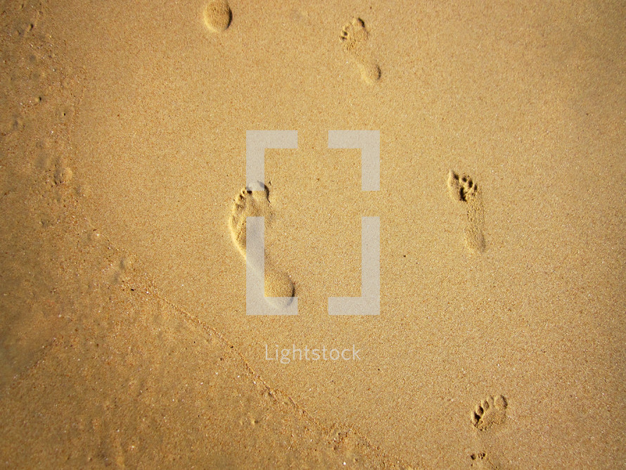 footprints in the sand