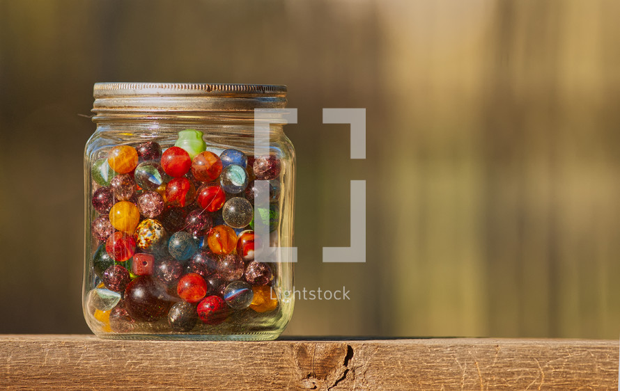 marbles in a jar 