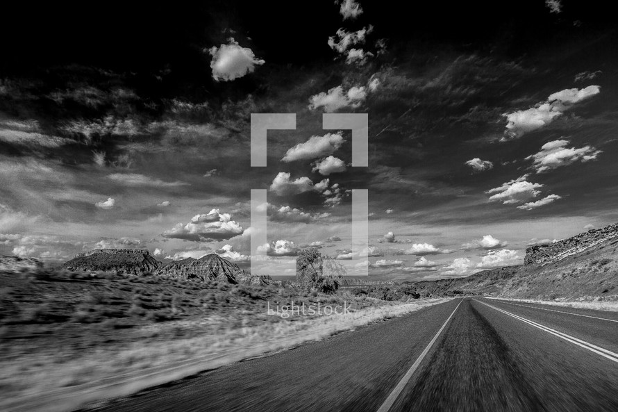 road through red rock canyon