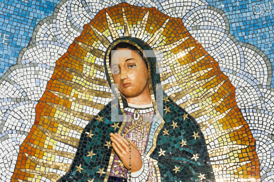 Mosaic of the Blessed Virgin Mary.