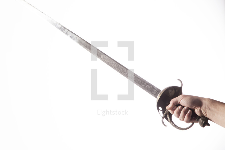 hand holding sword