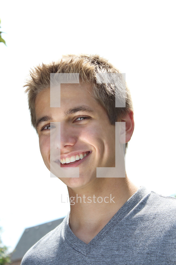 smiling teen boy 
