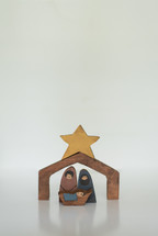 wooden nativity scene 