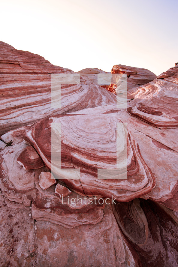 layered red rock