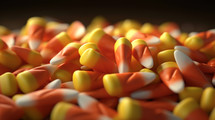 Closeup of candy corn. 