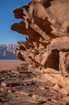 desert landscape and caves 