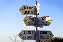 street sign in the Holy Land