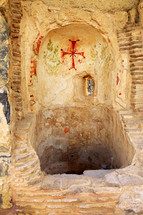 cave in Petra Treasury Jordan