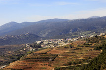 aerial view of an israeli village