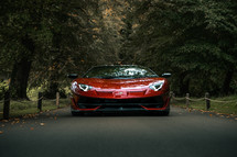 Lamborghini Aventador, red super car, sports car, powerful, race car, new supercar, Lambo, luxury vehicle