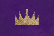 gold crown on Purple 