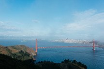 Golden Gate Bridge over the San Francisco Bay 