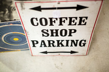 coffee shop parking sign 