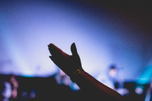 hands raised to praise God