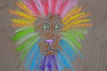 colorful lion 