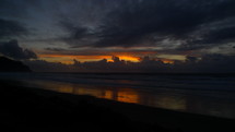 late Sunset over beach